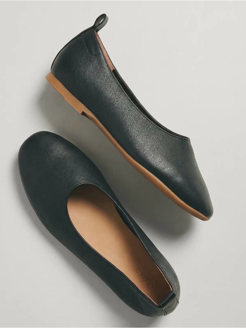 Quince Women Italian Leather
Glove Ballet Flats Black 10.5